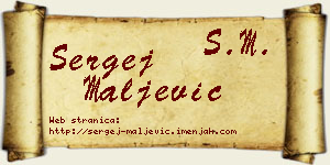 Sergej Maljević vizit kartica
